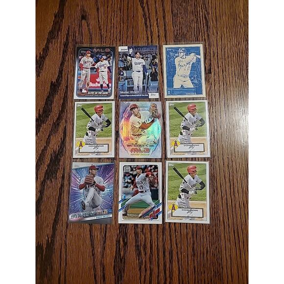 Shohei Ohtani Baseball Card Lot of 9 Cards Los Angeles Angels Dodgers Topps - Picture 11 of 12